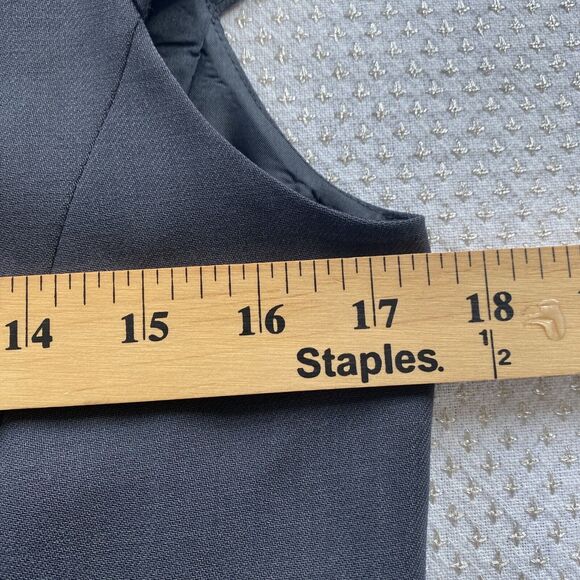 J.Crew Dress Womens 2 Gray Wool Sheath Cap Sleeve Pockets Career Classic - Picture 9 of 11